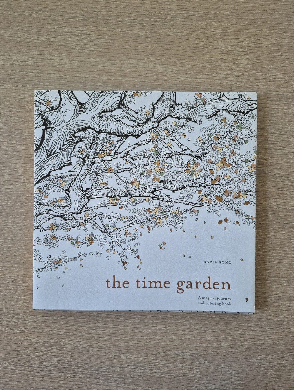 The Time Garden Coloring Book ā White with Gold Accents